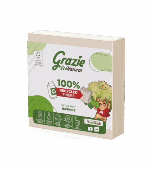 Natural Table Napkins*Grazie 50 Napkins