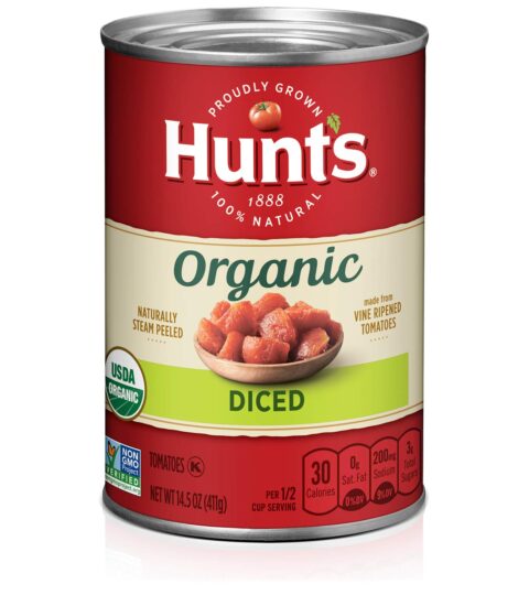 Diced Tomatoes*NON-GMO..NATURALLY STEAM PEELED ..Hunt’s 411g