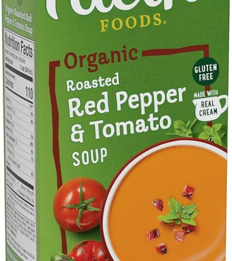 Organic Roasted Red Pepper & Tomato Soup..Pacific Foods 32oz