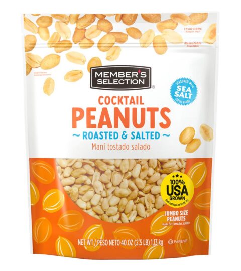 Cocktail Peanuts *ROASTED&SALTED*Member’s Selection 40oz