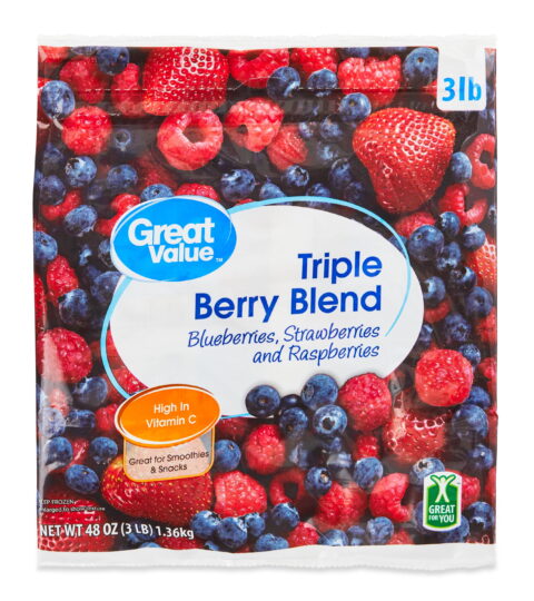 Triple Berry Blend*BLUEBERRIES*STRAWBERRIES*RASPBERRIES*Great Value 48oz
