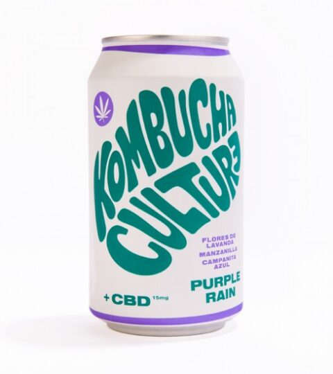 Lavender & Bluebell Chamomile ..PURPLE RAIN + CBD 15MG..Kombucha Culture 355ml