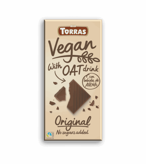 Vegan Chocolate With Oat Drink*ORIGINAL*NO SUGAR*Torras 100g