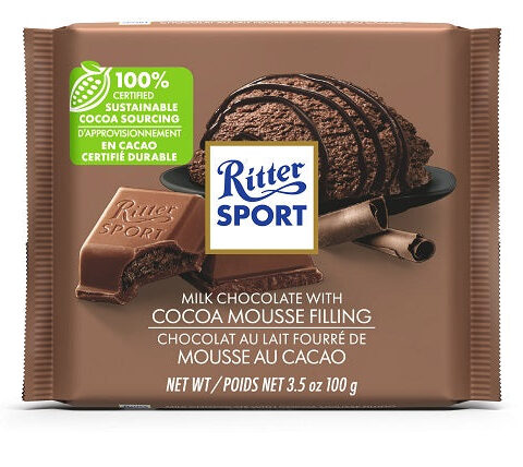 Cocoa Mousse Chocolate..RITTER SPORT 100g