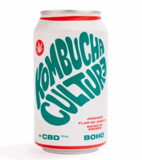 Ginger Jamaican Rose ..BOHO+CBD 15MG..Kombucha Culture 355ml