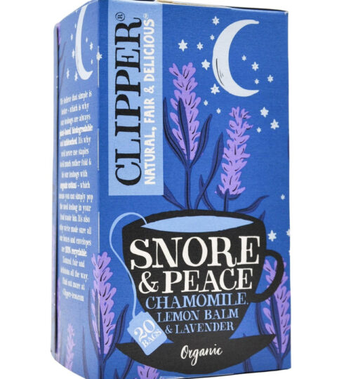Chamomile Lemon Balm & Lavender Organic Tea*SNORE&PEACE*Clipper 20bags