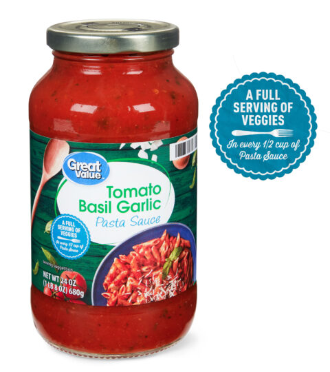 Tomato-Basil-Garlic Pasta Sauce..Great Value 24 Oz
