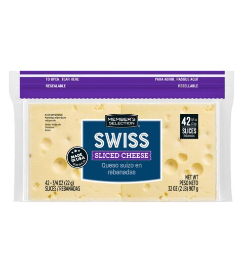 Sliced Swiss Cheese ..Member’s Selection 907g