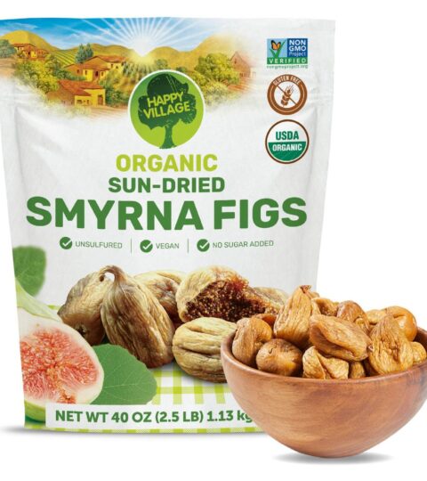 Organic Smyrna SUN-DRIED Figs ..Happy Village 40 Oz
