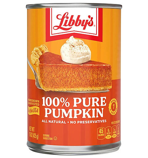 100% Pure PUMPKIN PUREE*GF*Libby’s 425g
