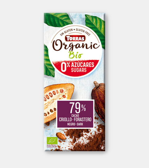 Organic Native Dark*79% CACAO FORASTERO*0 ZUGAR Torras 100g