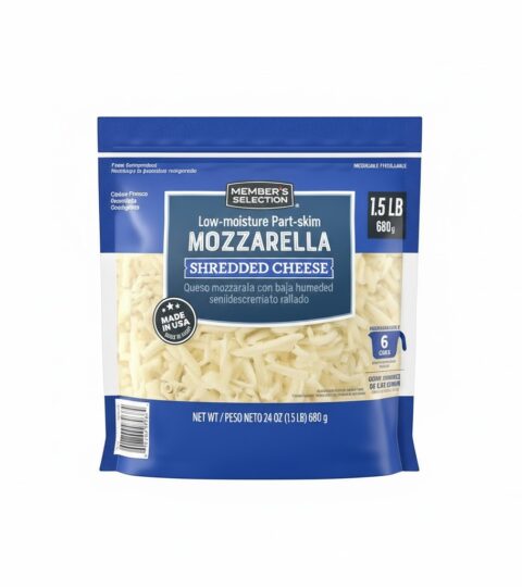 Mozzarella Shredded Cheese*Low-Moisture Part Skim*Member’s Selection 24 Oz