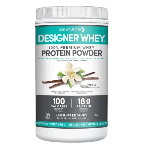 100% Premium Whey*PROTEIN POWDER*FRENCH VANILLA*Designer Whey 2LB