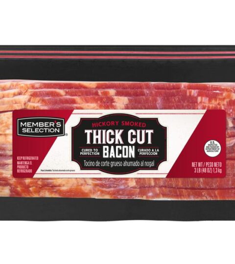 Sliced Smoked Bacon ..THICK CUT BACON-HICKORY SMOKED..Member’s Selection 3lb
