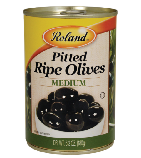 Pitted Ripe Olives*MEDIUM*Roland 180g