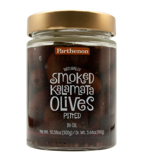 Naturally Smoked Kalamata Olives Pitted*Parthenon 300g