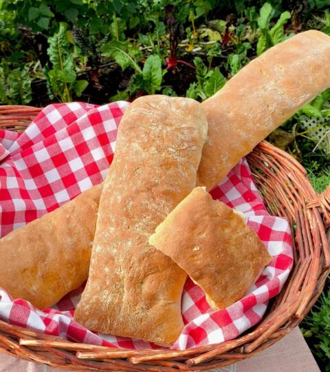 ITALIAN CIABATTA*MEDIUM BAGUETTE*VEGAN*80% ORGANIC KAMUT WHEAT FLOUR*TS