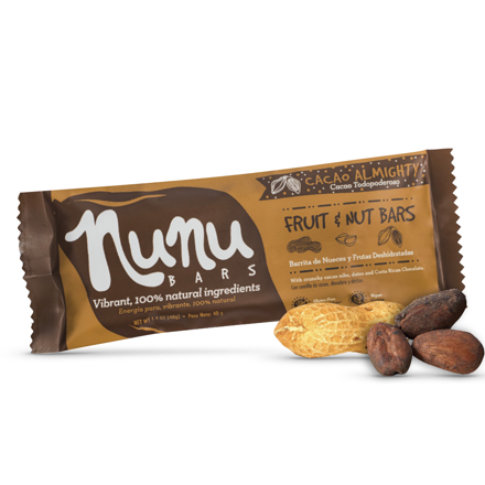 Cacao Almighty Fruit & Nut Bars ..Vegan-GF..Nunu Bars 40g