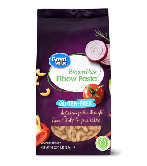 Brown Rice ELBOW PASTA..GLUTEN FREE..Great Value 16oz